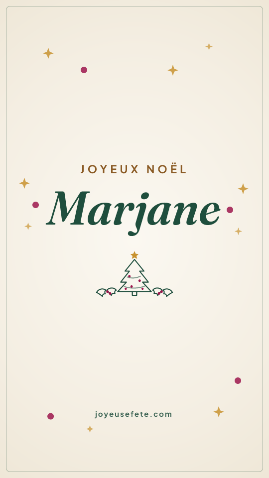 Image « Joyeux Noël Marjane » au format story