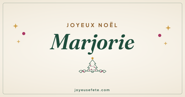 Image « Joyeux Noël Marjorie » au format large