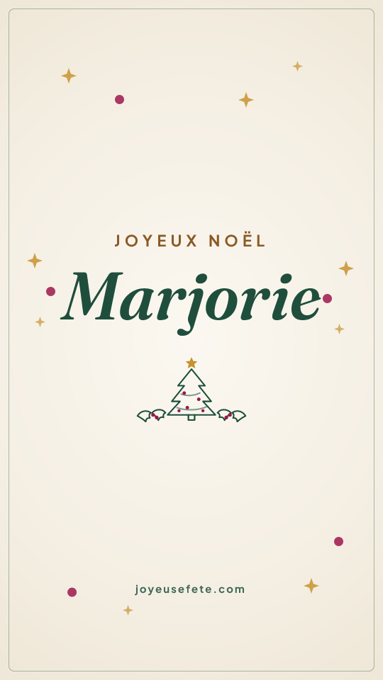 Image « Joyeux Noël Marjorie » au format story