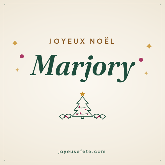 Image carrée « Joyeux Noël Marjory » pour WhatsApp
