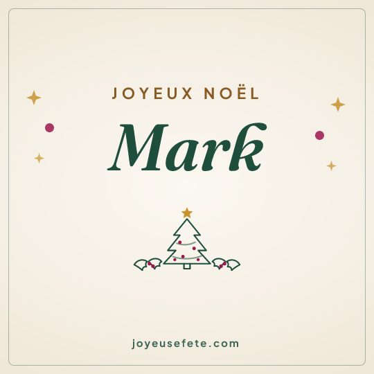 Image carrée « Joyeux Noël Mark » pour WhatsApp