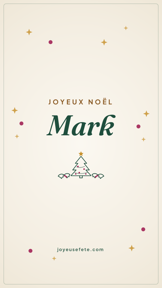 Image « Joyeux Noël Mark » au format story