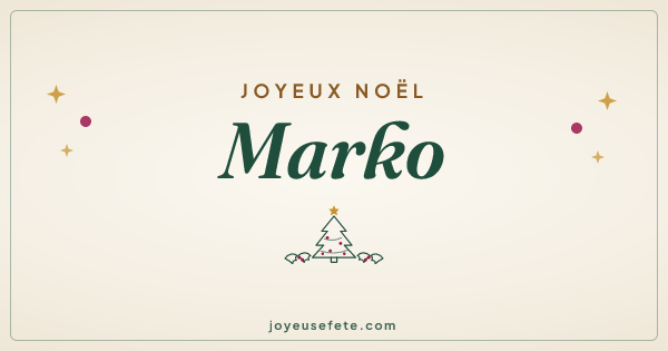 Image « Joyeux Noël Marko » au format large