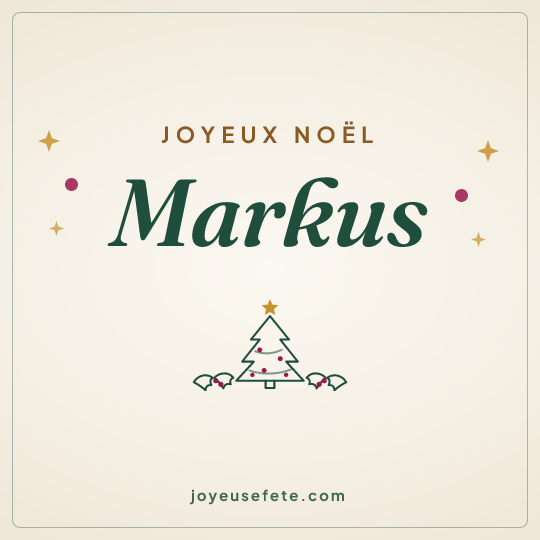 Image carrée « Joyeux Noël Markus » pour WhatsApp