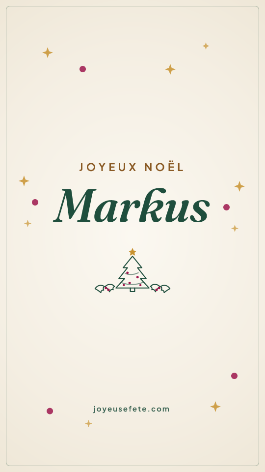 Image « Joyeux Noël Markus » au format story