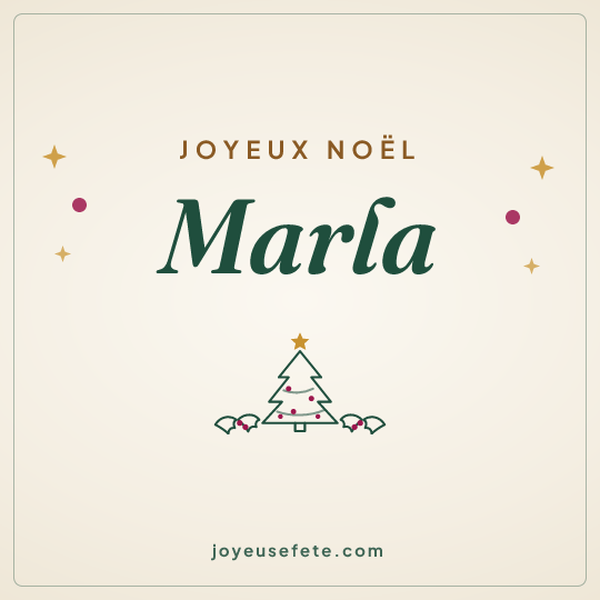 Image carrée « Joyeux Noël Marla » pour WhatsApp