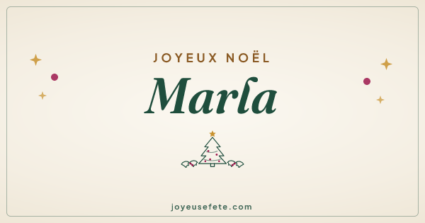 Image « Joyeux Noël Marla » au format large