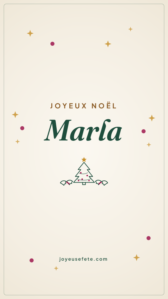 Image « Joyeux Noël Marla » au format story