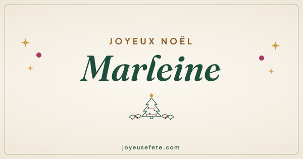 Image « Joyeux Noël Marleine » au format large