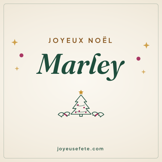 Image carrée « Joyeux Noël Marley » pour WhatsApp