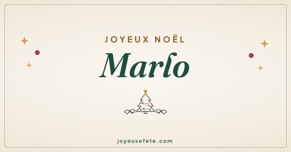 Image « Joyeux Noël Marlo » au format large