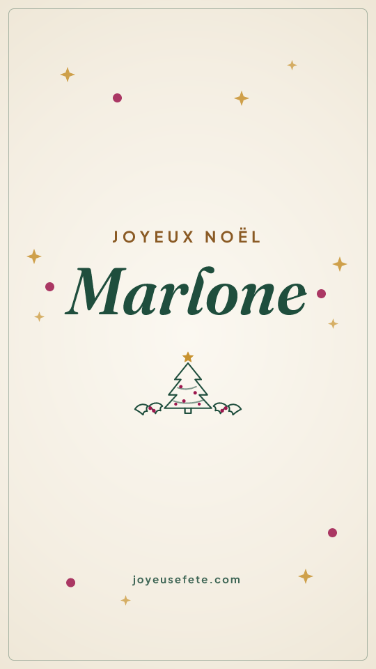 Image « Joyeux Noël Marlone » au format story