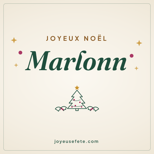 Image carrée « Joyeux Noël Marlonn » pour WhatsApp