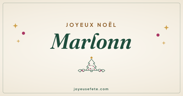 Image « Joyeux Noël Marlonn » au format large