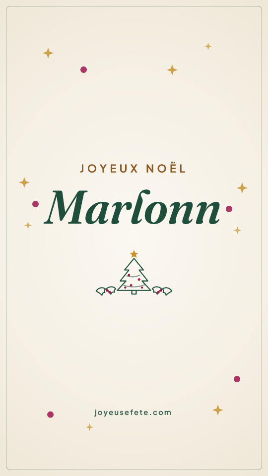 Image « Joyeux Noël Marlonn » au format story