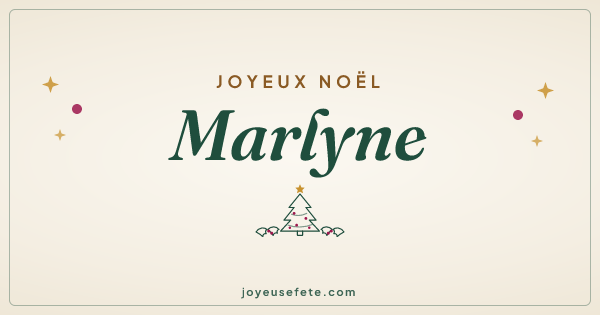 Image « Joyeux Noël Marlyne » au format large