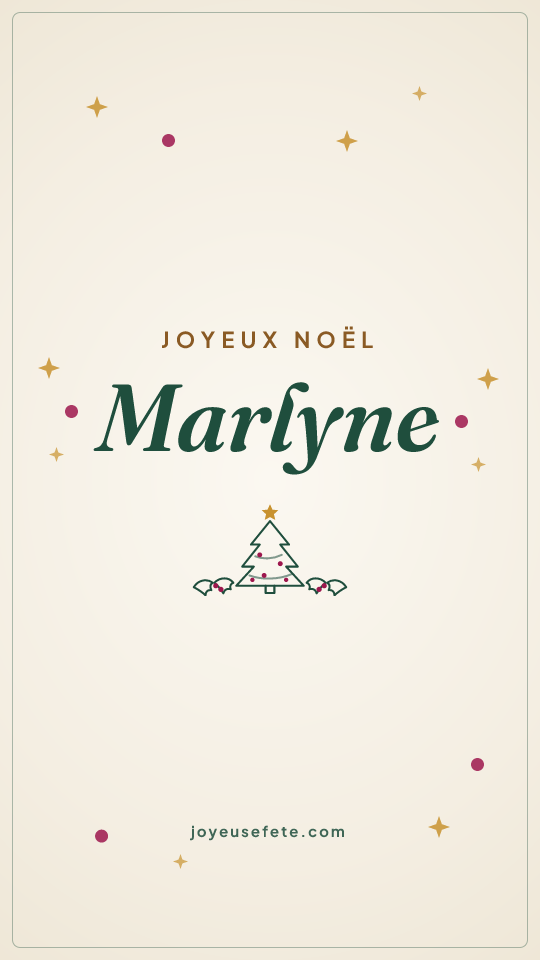Image « Joyeux Noël Marlyne » au format story