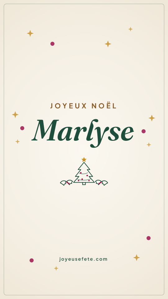 Image « Joyeux Noël Marlyse » au format story