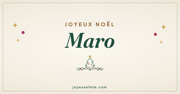 Image « Joyeux Noël Maro » au format large