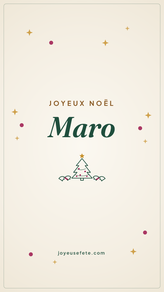 Image « Joyeux Noël Maro » au format story
