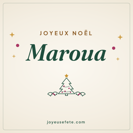 Image carrée « Joyeux Noël Maroua » pour WhatsApp