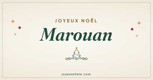 Image « Joyeux Noël Marouan » au format large