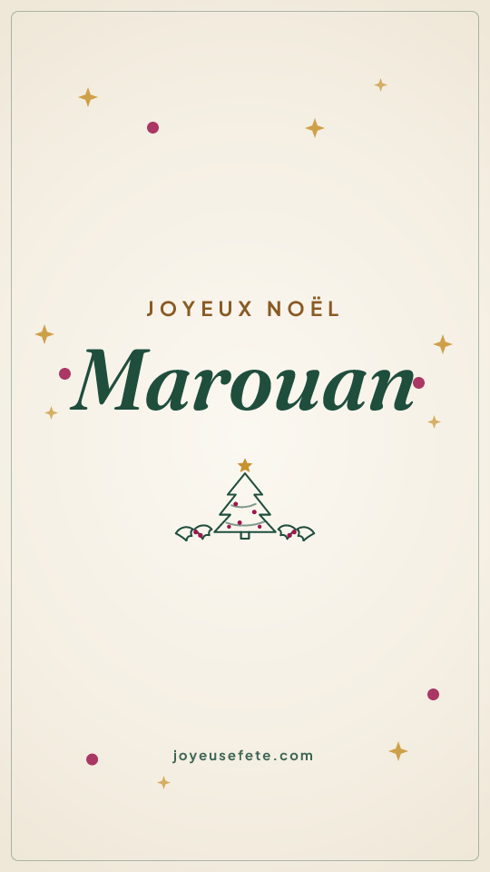 Image « Joyeux Noël Marouan » au format story