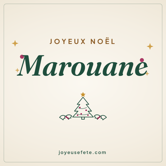 Image carrée « Joyeux Noël Marouane » pour WhatsApp