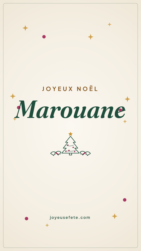 Image « Joyeux Noël Marouane » au format story