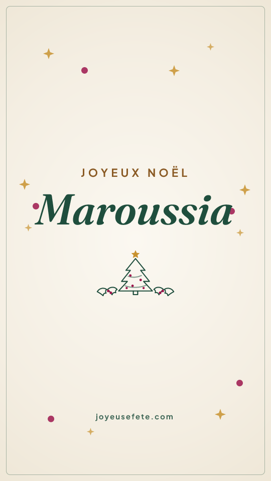 Image « Joyeux Noël Maroussia » au format story