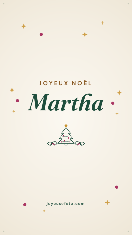Image « Joyeux Noël Martha » au format story