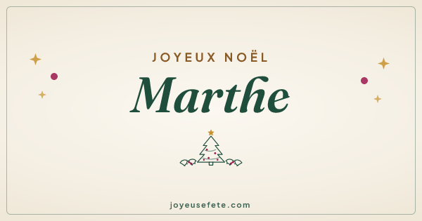 Image « Joyeux Noël Marthe » au format large