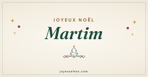 Image « Joyeux Noël Martim » au format large