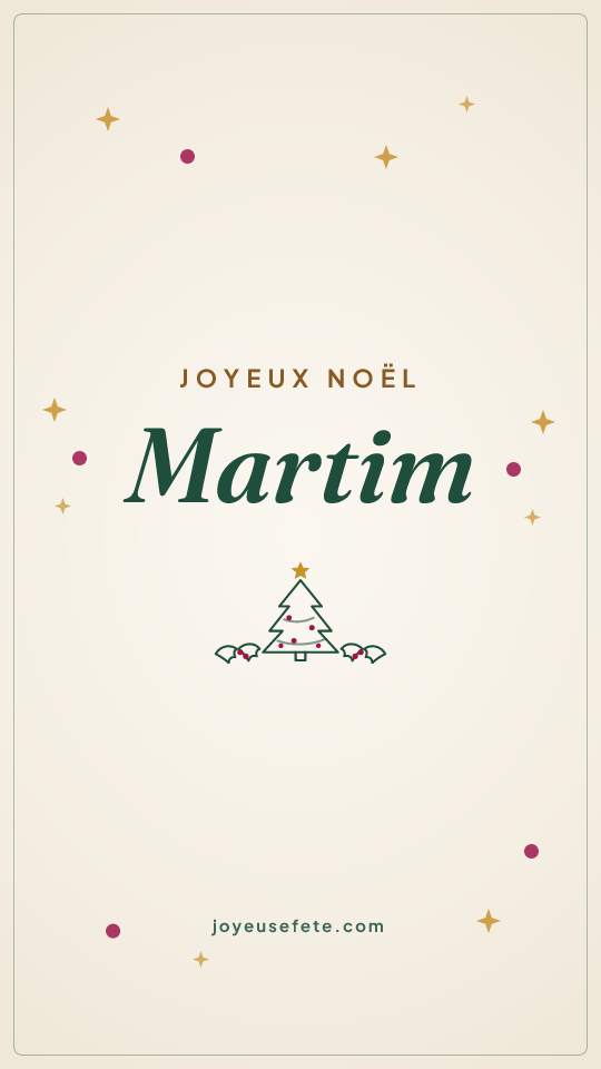 Image « Joyeux Noël Martim » au format story