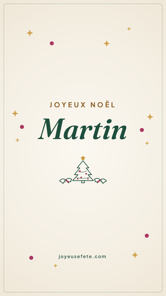 Image « Joyeux Noël Martin » au format story