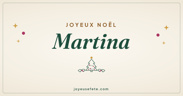 Image « Joyeux Noël Martina » au format large