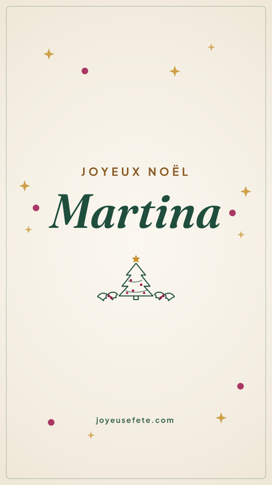 Image « Joyeux Noël Martina » au format story