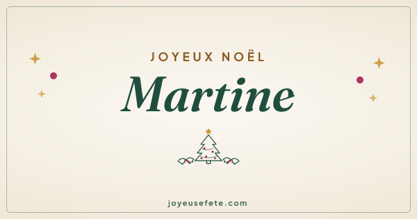 Image « Joyeux Noël Martine » au format large