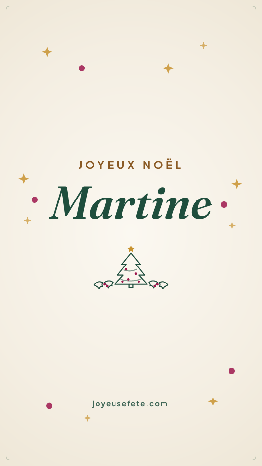 Image « Joyeux Noël Martine » au format story
