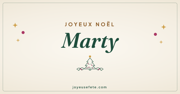 Image « Joyeux Noël Marty » au format large