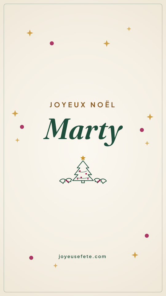 Image « Joyeux Noël Marty » au format story