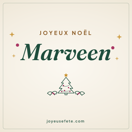 Image carrée « Joyeux Noël Marveen » pour WhatsApp