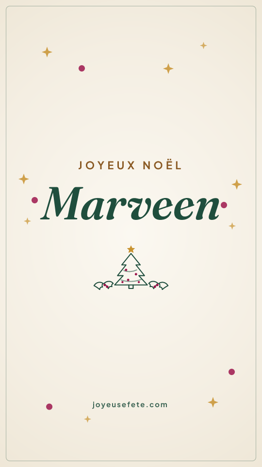 Image « Joyeux Noël Marveen » au format story