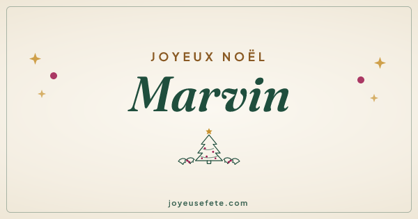Image « Joyeux Noël Marvin » au format large
