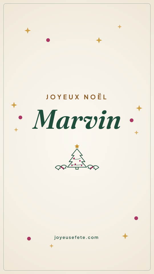 Image « Joyeux Noël Marvin » au format story