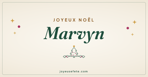Image « Joyeux Noël Marvyn » au format large