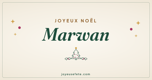 Image « Joyeux Noël Marwan » au format large