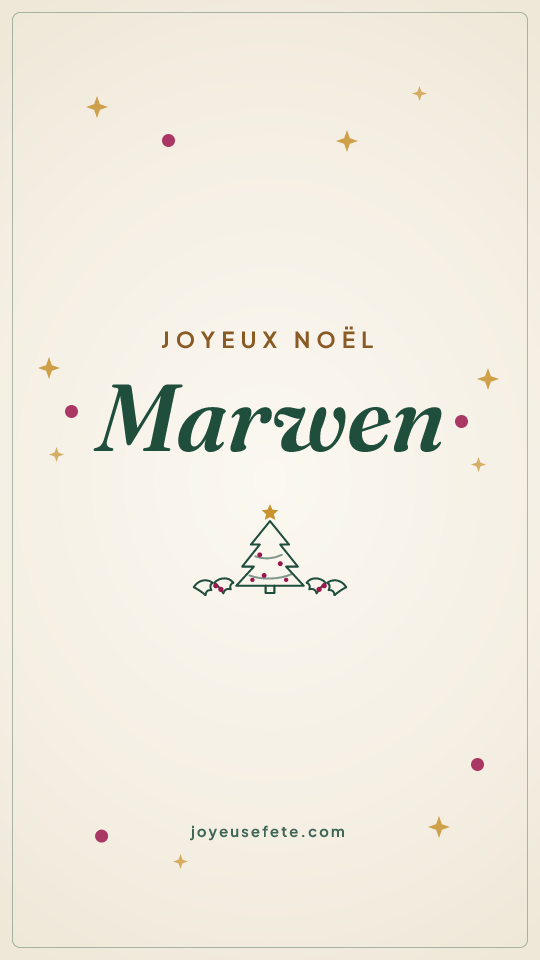 Image « Joyeux Noël Marwen » au format story