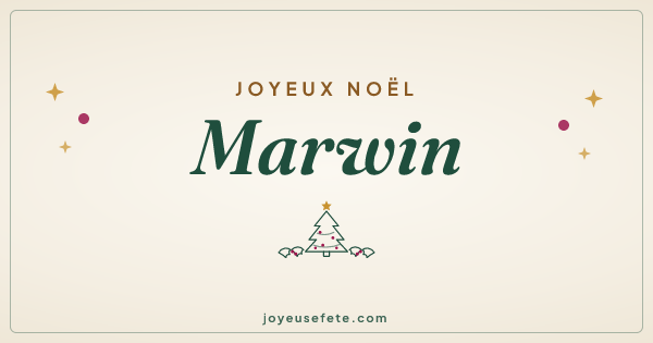 Image « Joyeux Noël Marwin » au format large