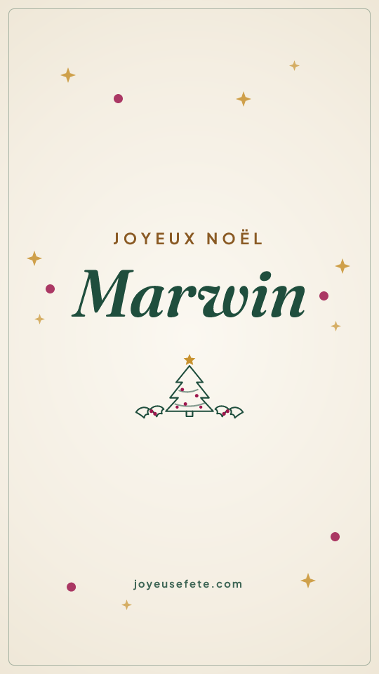 Image « Joyeux Noël Marwin » au format story